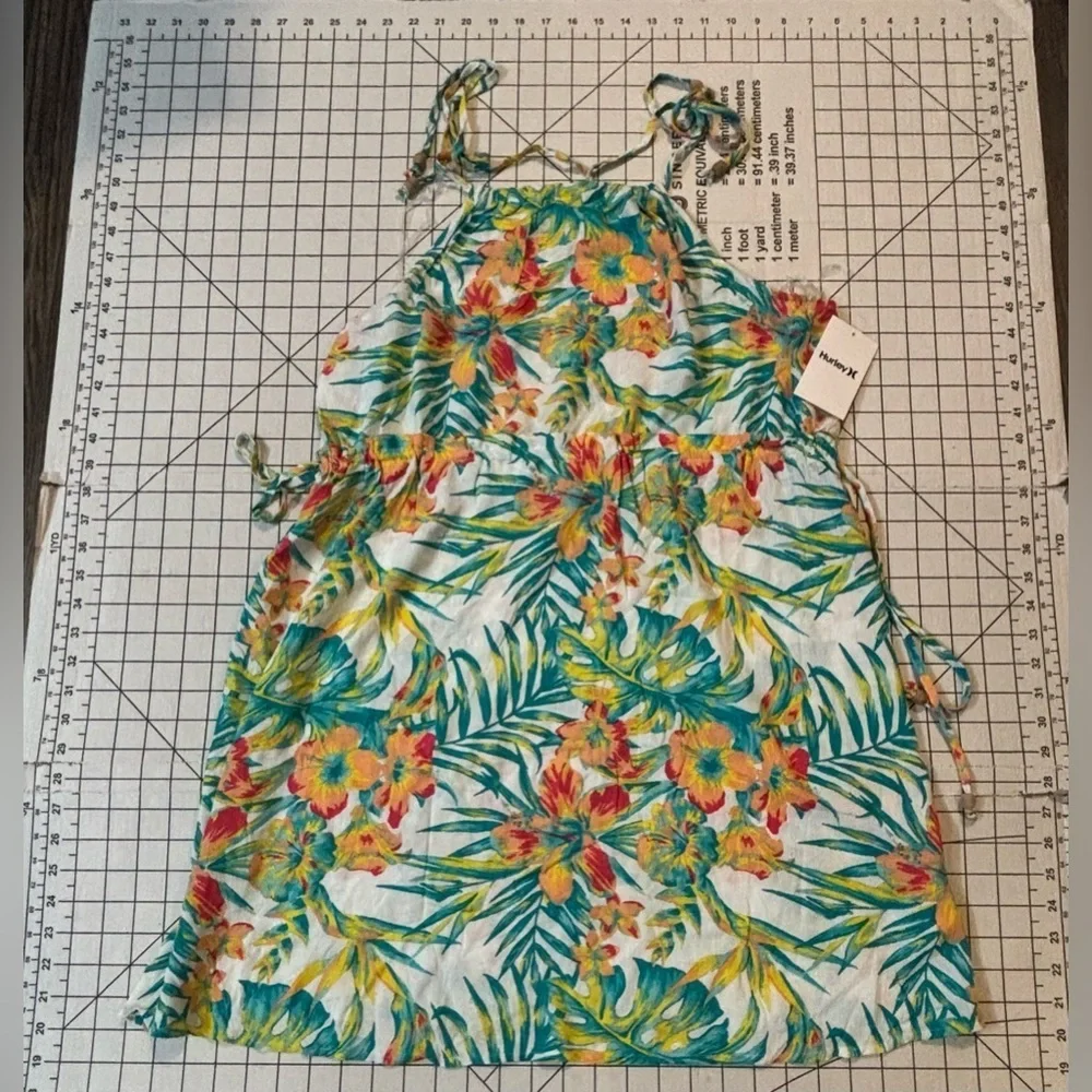 NWT Hurley Women’s‎ Size Large Hawaiian Garden Kate Tie Dresss